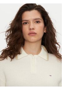 Tommy Jeans Sweter DW0DW19833 Écru Regular Fit. Materiał: wełna #5