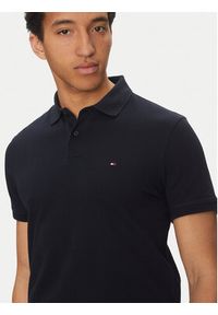 TOMMY HILFIGER - Tommy Hilfiger Polo Vertical MW0MW38951 Granatowy Regular Fit. Typ kołnierza: polo. Kolor: niebieski. Materiał: bawełna #5
