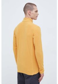 columbia - Columbia bluza sportowa Klamath Range II kolor pomarańczowy wzorzysta. Kolor: żółty. Materiał: polar, syntetyk, skóra, włókno. Długość: krótkie. Wzór: jednolity, ze splotem. Styl: sportowy #5