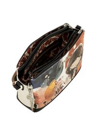 Pomarańczowa Oryginalna Listonoszka Damska Anekke Seria Alma. Kolor: pomarańczowy. Wzór: napisy, nadruk. Sezon: jesień. Dodatki: z breloczkiem. Styl: klasyczny, casual, elegancki. Rodzaj torebki: na ramię #6