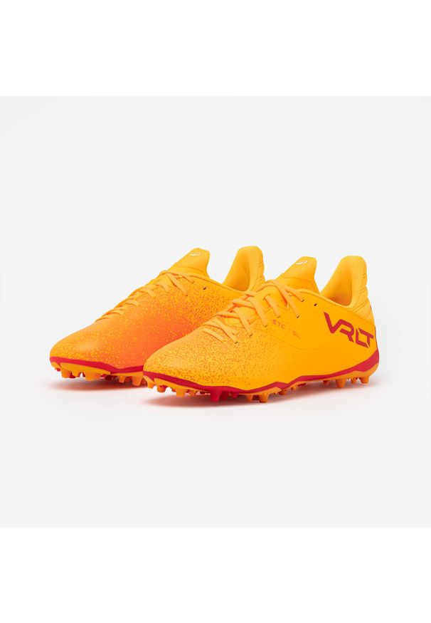 KIPSTA - Buty do piłki nożnej Kipsta Viralto I MG/AG Sunset. Kolor: żółty, wielokolorowy, pomarańczowy. Materiał: materiał, syntetyk. Szerokość cholewki: normalna