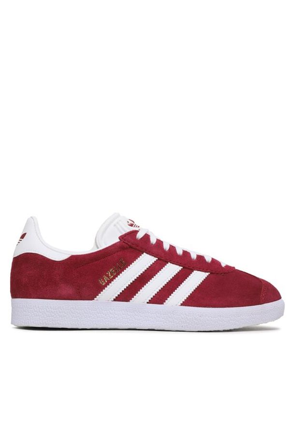 Adidas - adidas Sneakersy Gazelle B41645 Bordowy. Kolor: czerwony. Materiał: zamsz, skóra