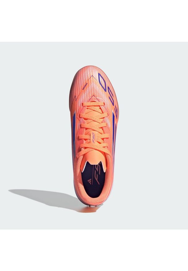 Adidas - Buty F50 League Indoor Kids. Kolor: niebieski, pomarańczowy, biały, wielokolorowy. Sport: piłka nożna