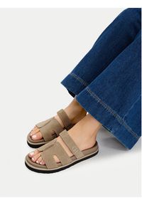 Gino Rossi - GINO ROSSI Klapki C-CLB-P1927A Beżowy. Kolor: beżowy. Materiał: skóra, zamsz #7
