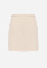 Renee - Beżowa Ołówkowa Spódnica VICES w Stylu Basic Fretima. Okazja: na co dzień, na komunię. Kolor: beżowy. Materiał: dzianina. Styl: casual, elegancki #3