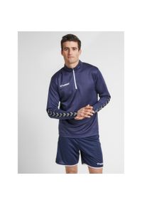 Bluza Hummel demi-zip hmlAUTHENTIC. Kolor: biały, niebieski, wielokolorowy. Materiał: materiał. Sport: piłka nożna, fitness #1