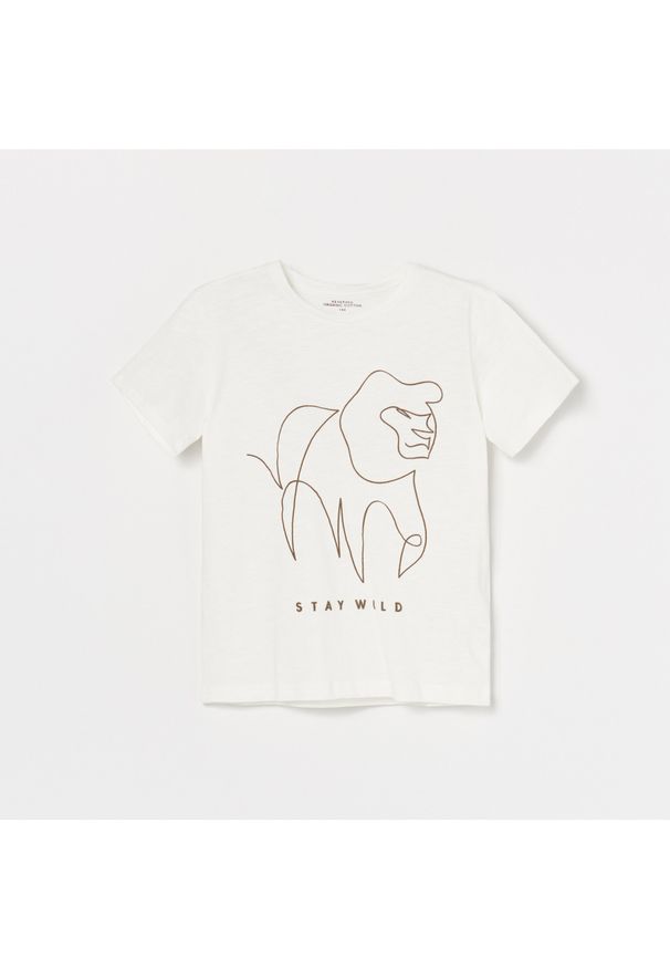 Reserved - Bawełniany t-shirt z nadrukiem -. Materiał: bawełna. Wzór: nadruk