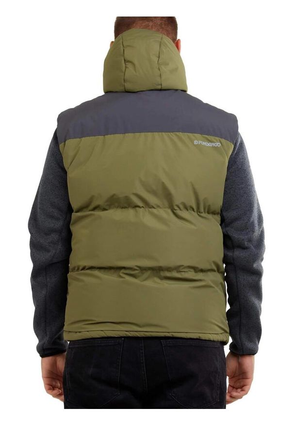 FUNDANGO - Kamizelka męska Fundango Laurel Padded. Kolor: zielony