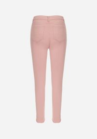 Born2be - Różowe Jeansy Skinny na Guziki Arru. Stan: podwyższony. Kolor: różowy