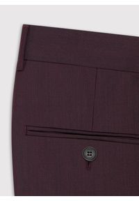 Pako Lorente - PAKO LORENTE – Spodnie garniturowe w kolorze burgundowym. Kolor: czerwony. Materiał: poliester, wełna. Styl: elegancki #4