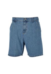 Urban Classics - Jeansowe Szorty Męskie. Kolor: niebieski. Materiał: jeans. Sport: turystyka piesza