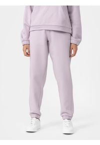 4f - Spodnie dresowe joggery damskie. Kolor: fioletowy. Materiał: dresówka #2