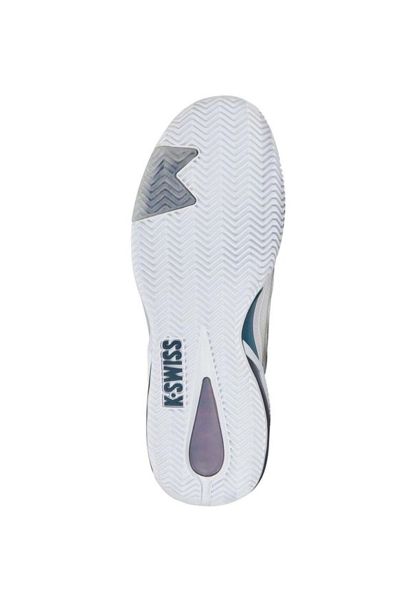 Buty do tenisa męskie K-Swiss Ultrashot 4 Clay. Kolor: biały, wielokolorowy, niebieski. Materiał: materiał, syntetyk. Szerokość cholewki: normalna. Sport: tenis