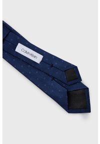 Calvin Klein - Krawat. Kolor: niebieski. Materiał: materiał #2
