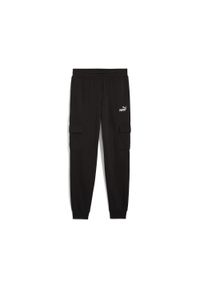 Puma - Męskie bojówki z Essentials z logo No. 1 PUMA Black. Kolor: czarny. Materiał: dresówka. Wzór: haft. Sport: turystyka piesza #1