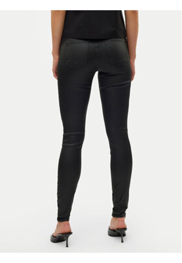 Vero Moda Spodnie z imitacji skóry Flash 10314591 Czarny Skinny Fit. Kolor: czarny. Materiał: skóra