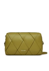 Calvin Klein Torebka Ck Woven Camera Bag K60K613002 Zielony. Kolor: zielony. Materiał: skórzane