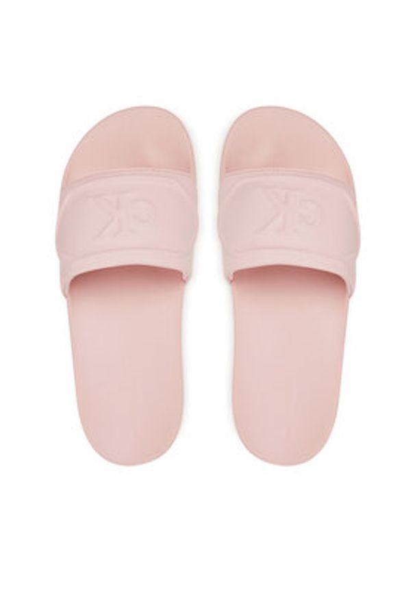 Calvin Klein Jeans Klapki Slide Pu Hf Mg YW0YW01879 Różowy. Kolor: różowy. Materiał: skóra