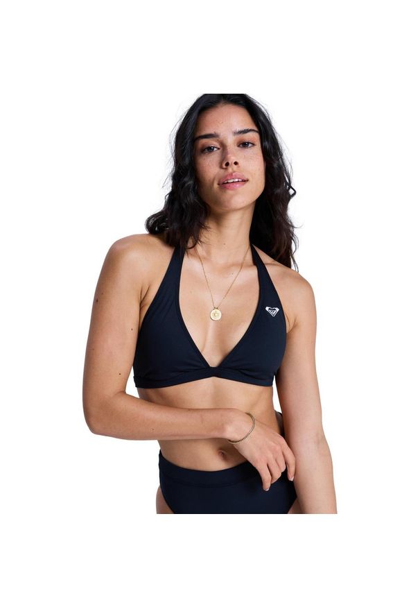 Roxy - Trójkątny stanik bikini dla Kobiety SOLID ESSENTIALS Czarny. Kolor: szary. Materiał: poliester, elastan, tkanina
