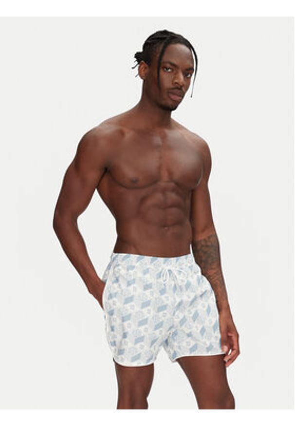 Hugo - HUGO Szorty kąpielowe Rik 50533795 Błękitny Regular Fit. Kolor: niebieski. Materiał: syntetyk