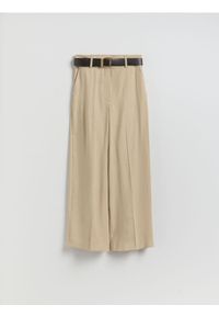 Reserved - Spodnie z modalem - beżowy. Kolor: beżowy. Materiał: tkanina #1