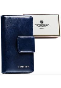 Portfel damski Peterson PTN 008-HF granatowy. Kolor: niebieski. Materiał: skóra ekologiczna