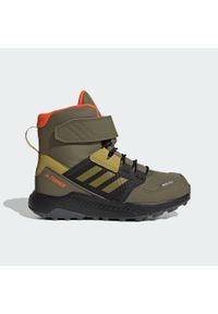 Buty turystyczne dla dzieci Adidas Terrex Trailmaker High COLD.RDY. Kolor: zielony, pomarańczowy, wielokolorowy. Sezon: zima. Model: Adidas Terrex