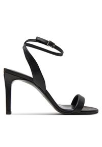 Calvin Klein Sandały Heel Sandal 90 Lth HW0HW01945 Czarny. Kolor: czarny. Materiał: skóra