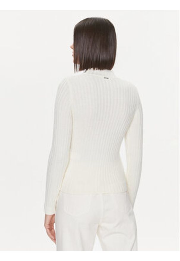 Liu Jo Sweter MF3223 MA95M Écru Slim Fit. Materiał: syntetyk