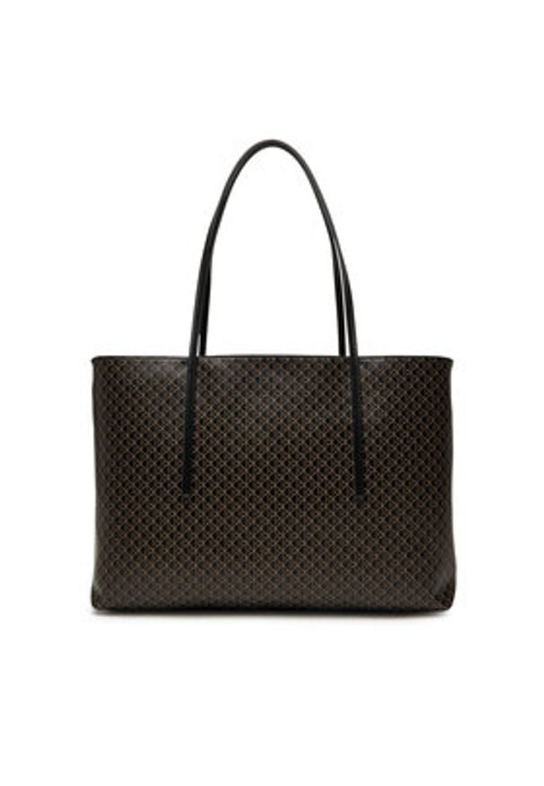Calvin Klein Torebka Emblem Aop Tote W/ Pouch LV04F3266G Czarny. Kolor: czarny. Materiał: skórzane