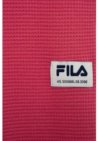 Fila spodnie dresowe dziecięce kolor różowy gładkie. Stan: podwyższony. Kolor: różowy. Materiał: dresówka. Wzór: gładki #2