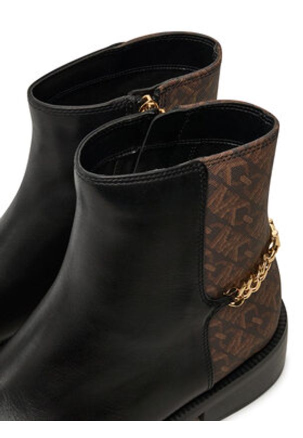 MICHAEL Michael Kors Botki 40F4CLME8L Czarny. Kolor: czarny. Materiał: skóra