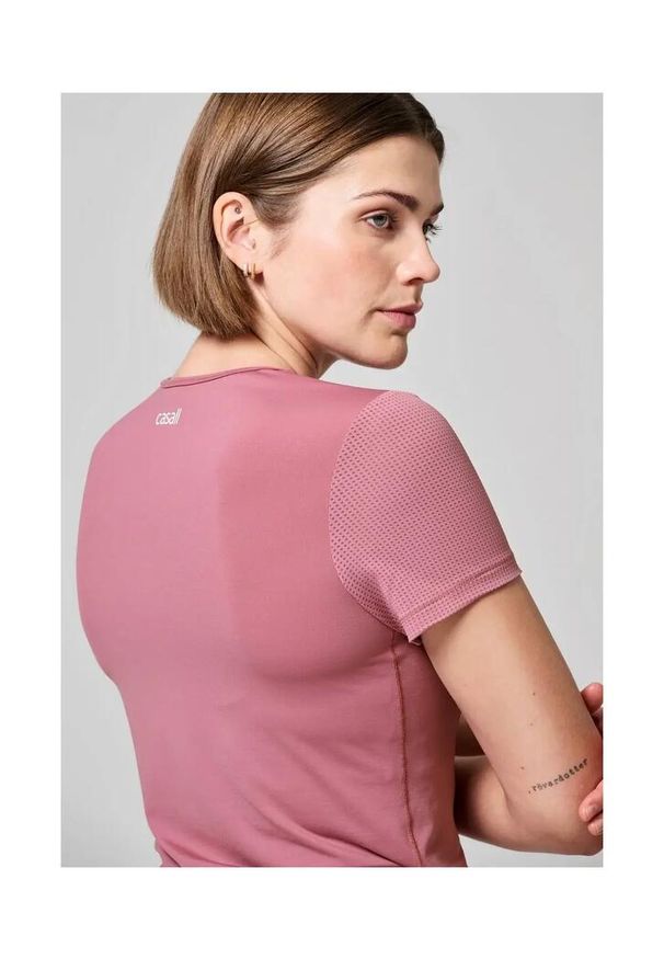 CASALL - Koszulka Sportowa Damska Casall Mesh Oddychająca Szybkoschnąca. Kolor: różowy. Materiał: mesh. Sport: joga i pilates