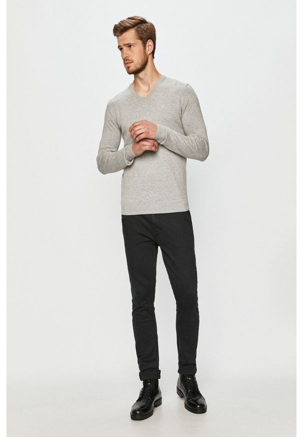 Tom Tailor Denim - Sweter. Okazja: na co dzień. Kolor: szary. Materiał: denim. Styl: casual