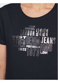 Pepe Jeans T-Shirt Piper PL505228 Granatowy Regular Fit. Kolor: niebieski. Materiał: bawełna