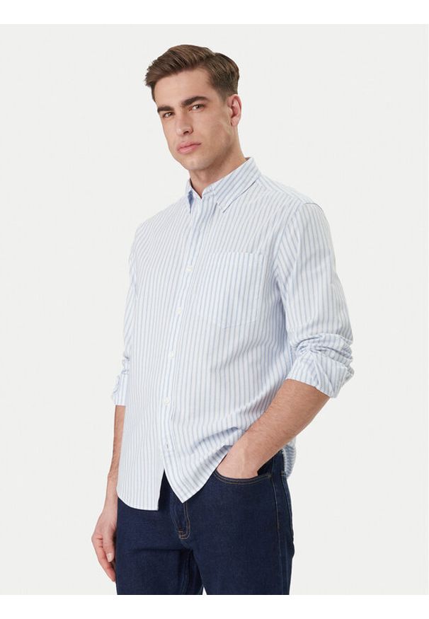 Calvin Klein Jeans Koszula LV04RF100G Błękitny Regular Fit. Kolor: niebieski. Materiał: bawełna