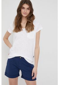 Lee Cooper t-shirt bawełniany kolor biały. Kolor: biały. Materiał: bawełna
