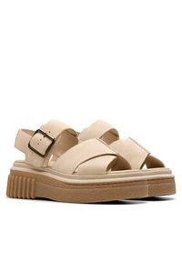 Clarks Sandały Evamar Wish 26181202 Beżowy. Kolor: beżowy. Materiał: zamsz, skóra #6