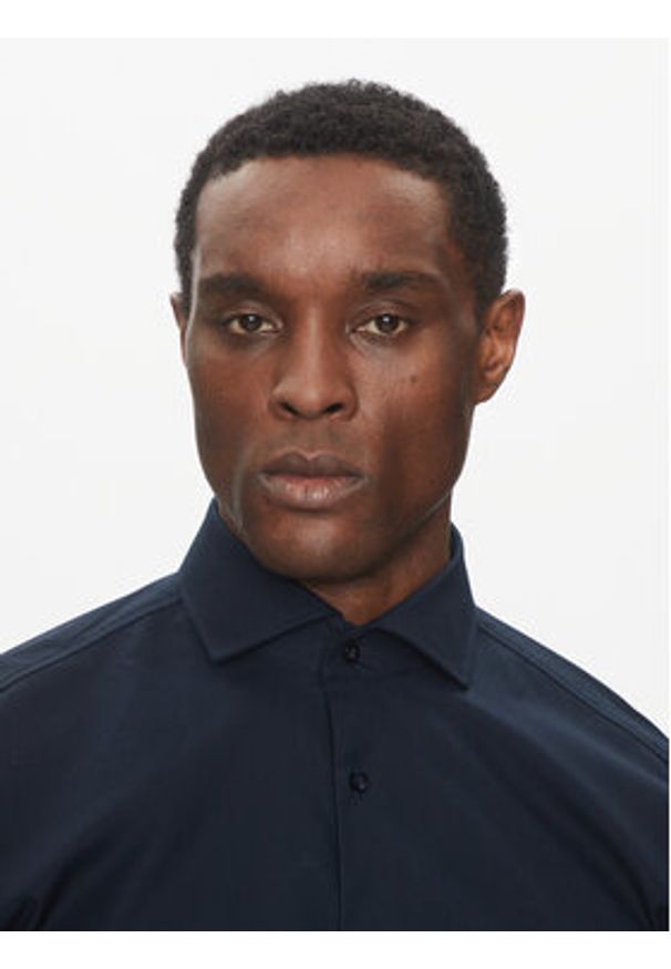BOSS Koszula H-HANK-spread-C1-222 50539227 Granatowy Slim Fit. Kolor: niebieski. Materiał: bawełna