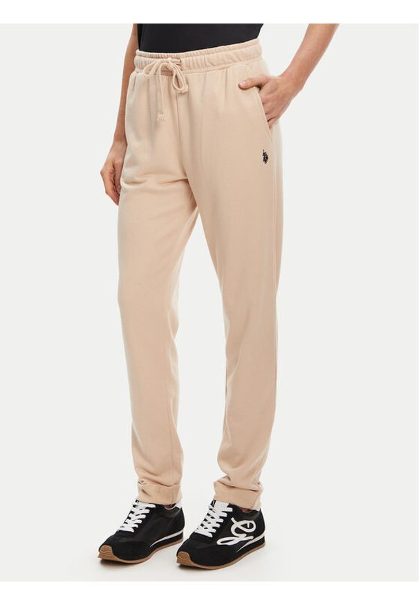 U.S. Polo Assn. Spodnie dresowe WUP1513 Beżowy Regular Fit. Kolor: beżowy. Materiał: bawełna, syntetyk