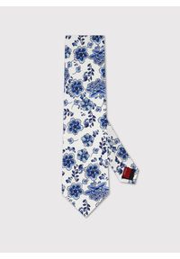 Pako Lorente - PAKO LORENTE – Jedwabny niebieski krawat męski. Okazja: na ślub cywilny, na wesele, na imprezę. Kolor: niebieski. Materiał: jedwab. Wzór: kwiaty. Styl: elegancki #1