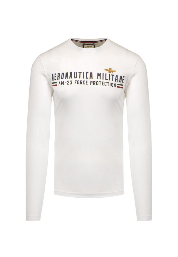 Aeronautica Militare - T-shirt AERONAUTICA MILITARE. Materiał: elastan, bawełna. Długość rękawa: długi rękaw. Długość: długie. Wzór: nadruk. Styl: klasyczny