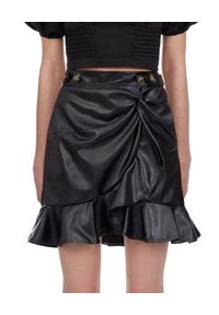 SELF PORTRAIT - Czarna spódnica ze skóry ekologicznej. Kolor: czarny. Materiał: skóra ekologiczna. Styl: klasyczny, elegancki #1