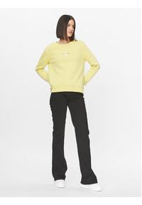 Calvin Klein Jeans Bluza J20J221339 Żółty Regular Fit. Kolor: żółty. Materiał: syntetyk, bawełna #4