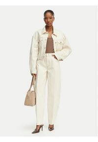 Hugo - HUGO Jeansy Gimine_5 50561201 Écru Barrel Fit. Kolor: kremowy #2