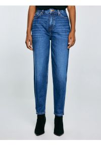 Big-Star - Jeansy damskie mom jeans niebieskie Silla 620. Okazja: na co dzień. Stan: podwyższony. Kolor: niebieski. Styl: casual, elegancki