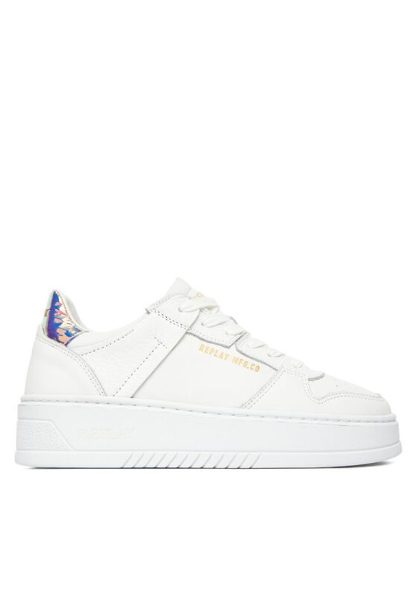 Replay - REPLAY Sneakersy Sbam W Light GWZ6V .000.C0001L Biały. Kolor: biały. Materiał: skóra