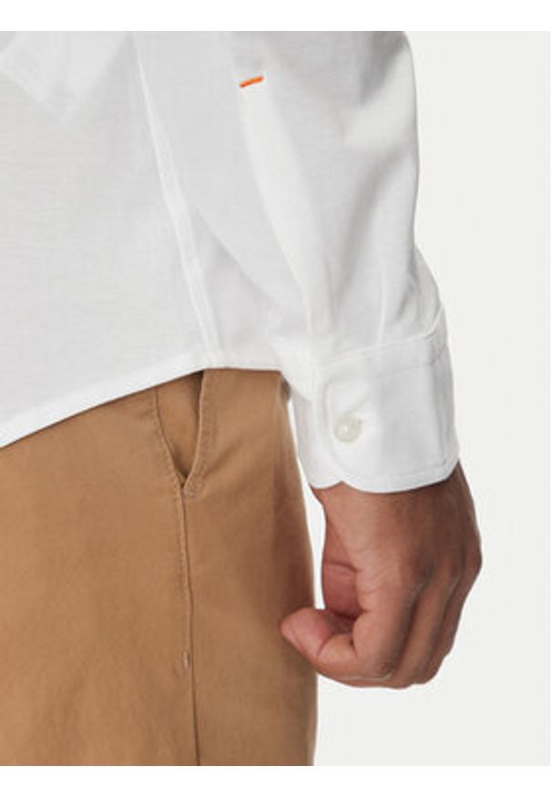 BOSS Koszula Mysoft 50519748 Biały Slim Fit. Kolor: biały. Materiał: bawełna