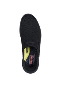 skechers - Buty sportowe Sneakersy męskie, Slip-Ins RF: Slade - Deacon. Kolor: czarny. Materiał: materiał. Sport: turystyka piesza