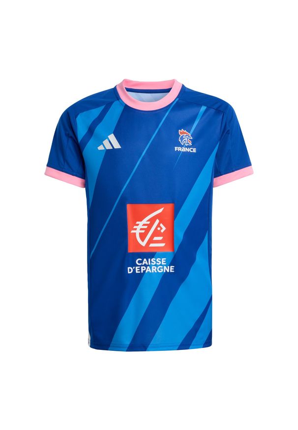 Adidas - Koszulka Młodzieżowa Ffhb Match. Kolor: niebieski. Technologia: ClimaCool (Adidas). Sport: piłka nożna, piłka ręczna